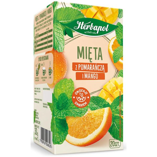 HERBAPOL Mix Mięta Pomarańcz Mango 20tb zdjęcie 1
