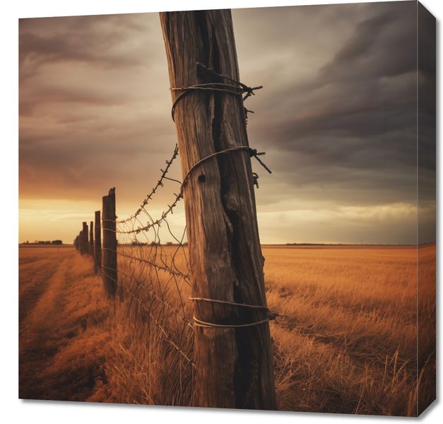 Obraz 60x60cm Zachód na Pograniczu zdjęcie 1