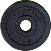 Obciążenie Żeliwne Czarne 1 Kg Sportop Fi28