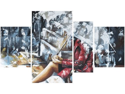 120CM 70 OBRAZ 4 ELEM DESZCZOWA DZIEWCZYNA ŚCIENNY na Arena.pl