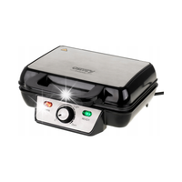 Gofrownica 2 Duże Chrupiące Gofry Regulacja Temp Duża Moc 1600W XXL CAMRY