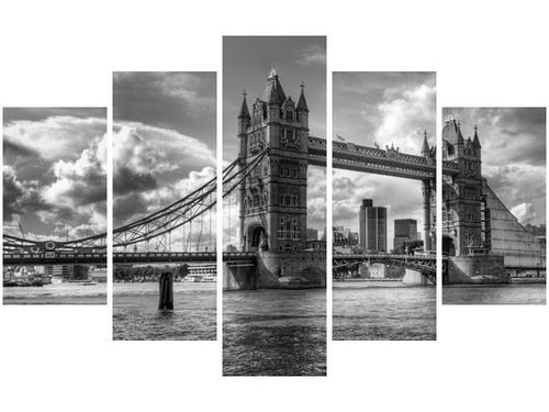70 100CM OBRAZ 5 ELEM TOWER BRIDGE DRUK PŁÓTNO na Arena.pl