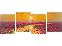 45CM 120 OBRAZ 4 ELEM KACZKI LILIACH ŚCIENNY