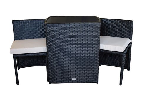 17385 WYPRZEDAŻ Meble balkonowe z technorattanu komplet 3 elementy na Arena.pl