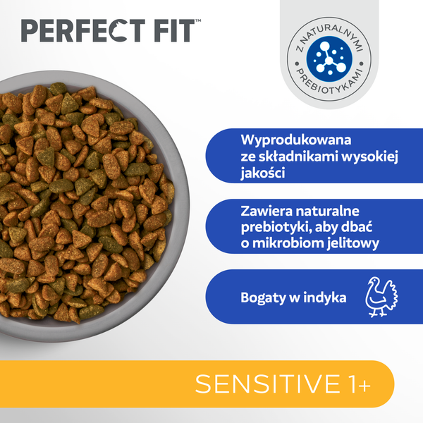 PERFECT FIT Sensitive 1+ Z Indykiem 750g zdjęcie 1