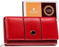 skórzany portfel damski na zatrzask - peterson