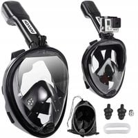 MASKA DO NURKOWANIA SNORKELINGU SKŁADANA PEŁNOTWARZOWA Z RURKĄ XS DO