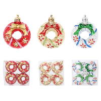 kpl. 4 ozdób choinkowych WIENIEC ŚWIĄTECZNY 6cm