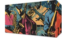 Obraz 30x20cm Jazzmani w Gazie