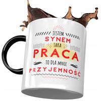 Kubek Czarny Dla Syna Na Dzień Dziecka Prezent Z Nadrukiem Ze Zdjęciem