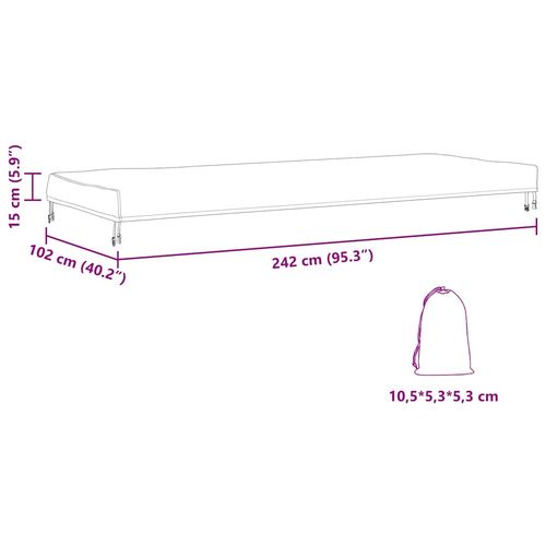 Pokrowiec na meble ogrodowe 242 x 102 x 15 cm na Arena.pl