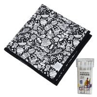 Koce do malowania DIY 150x125cm, zmywalne, welurowe, 24 kolory, z markerami – F