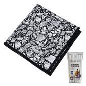 Koce do malowania DIY 150x125cm, zmywalne, welurowe, 24 kolory, z markerami – F