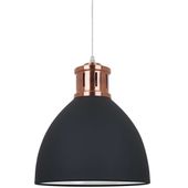 LAMPA wisząca LOLA MD-HN8100-BK+RC Italux industrialna OPRAWA metalowy ZWIS loft kopuła grafitowa