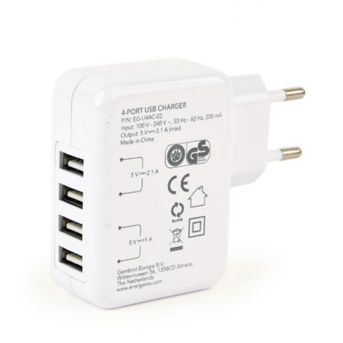 ŁADOWARKA SIECIOWA GMB 4XUSB 3,1A biała na Arena.pl