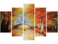 70 100CM OBRAZ 5 ELEM SPACER PARKU DRUK PŁÓTNO