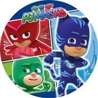 Opłatek na tort Urodziny PJ Maskas Pidżamersi Postacie