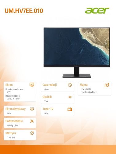 Acer Moniotr 27 cali V277Ubmiipx na Arena.pl