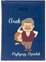 DUŻY KALENDARZ A4 2026 DZIENNY Z NADRUKIEM NAJLEPSZY DZIADEK + IMIĘ