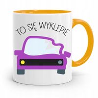 Kubek Żółty Prezent Dla Mechanika To Się Wyklepie Z Nadrukiem Ze Zdjęciem