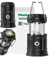 Lampa Solarna LED USB Powerbank Latarka Turystyczna Biwakowa Akumulatorowa