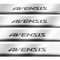 Listwa progowa TOYOTA AVENSIS MK3 T27 Stal nierdzewna 304 połysk z czarnymi