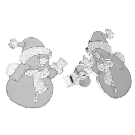 SREBRNY KOMPLET BAŁWANKI CELEBRYTKI ŚWIĄTECZNY SREBRO PRÓBY 925 zdjęcie 4