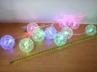 lampki/bombki 10szt. przezroczyste z brokatem na baterie | XMD-16052