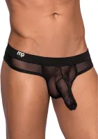 male power hoser lxl - stringi męskie z niskim stanem, logo, czarne