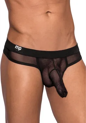 male power hoser lxl - stringi męskie z niskim stanem, logo, czarne na Arena.pl