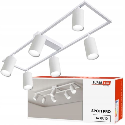 Lampa Wisząca Sufitowa Oprawa natynkowa 6x GU10 Spot Ruchoma Kinkiet na Arena.pl