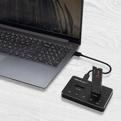 Stacja Qoltec Stacja dokująca SSD M.2 NVMe USB-C 2x 2TB na Arena.pl