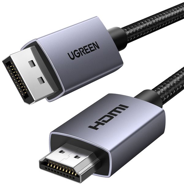 kabel ugreen dp123 displayport-hdmi 1,5m zdjęcie 1