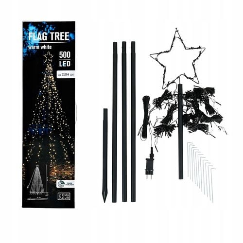 CHOINKA METALOWA XL 250 cm 500 LED TIMER KEMA ZEWNĘTRZNA na Arena.pl