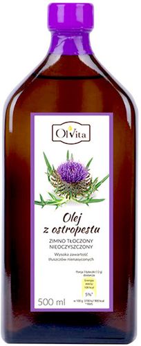 OLEJ Z OSTROPESTU TŁOCZONY NA ZIMNO 500ML OLVITA na Arena.pl