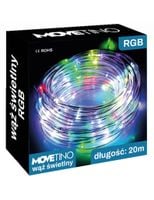 Wąż świetlny LED 20 m – 480 diod, wielokolorowy, z programatorem 6 trybów