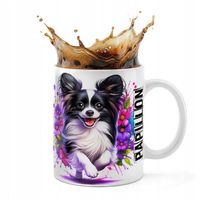KUBEK CERAMICZNY 330ML DRUK - PIES PSY PIESEK RASA PAPILLON