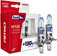 ŻARÓWKI H1 AMIO LumiTec LIMITED +130% 12V 55W DUO