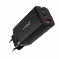 VOOMY 65W szybka ładowarka GaN PD3.0 QC 4.0 QC 3.0 2X USB-C + USB-A