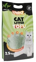 Żwirek dla kota tofu zbrylający 2,5kg zwirek tofu zielona herbata Uniq Pets