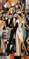 Plakat 50x100cm Bal w Art Deco