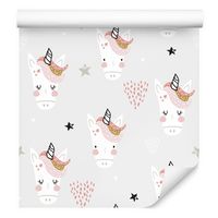 Tapeta dla dzieci jednorożce gwiazdki serduszka