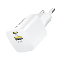Ładowarka sieciowa Wozinsky WWCEAC GaN USB-A USB-C 33W - biała