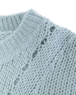 PEPCO Sweter damski z ażurowym wzorem XL Jasnozielony