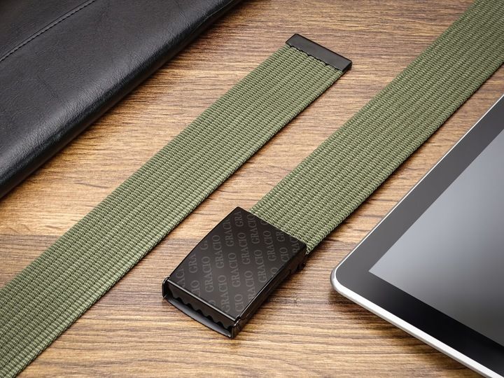 Pasek dla mężczyzny Parciany KHAKI produkt na prezent Gracio klamra 145cm zdjęcie 12