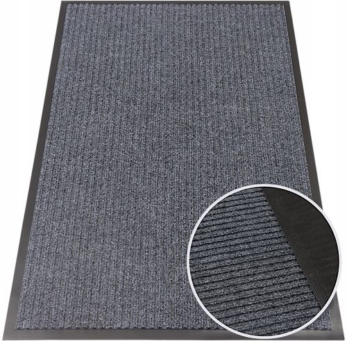 WYCIERACZKA POD DRZWI ZEWNĘTRZNA WEJŚCIOWA 80x120 DUŻA MATA DO BUTÓW SZARA na Arena.pl