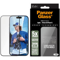 panzerglass ceramic screen protector iphone 15, 16, ultra-wide fit