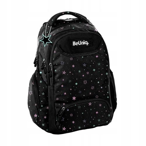 PLECAK SZKOLNY BEUNIQ MŁODZIEŻOWY BEUNIQ STARS CZARNY W GWIAZDKI na Arena.pl