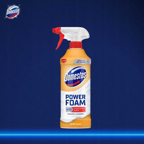 domestos power foam piana do mycia toalety i łazienki citrus blast 435ml na Arena.pl