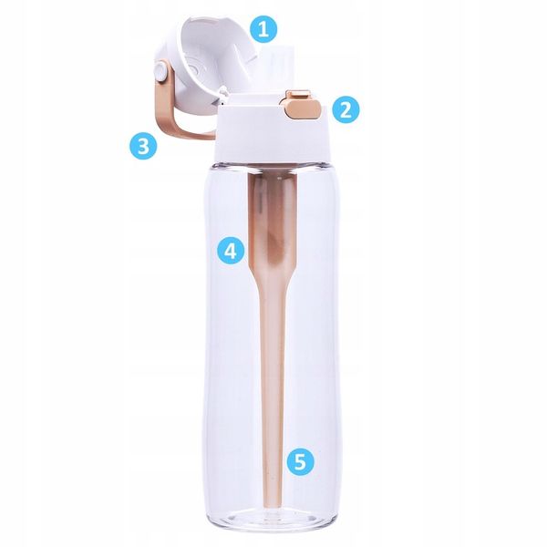 Butelka Filtrująca Bidon ze słomką Dafi Solid 0,7l beżowa z filtrem Dafi zdjęcie 3